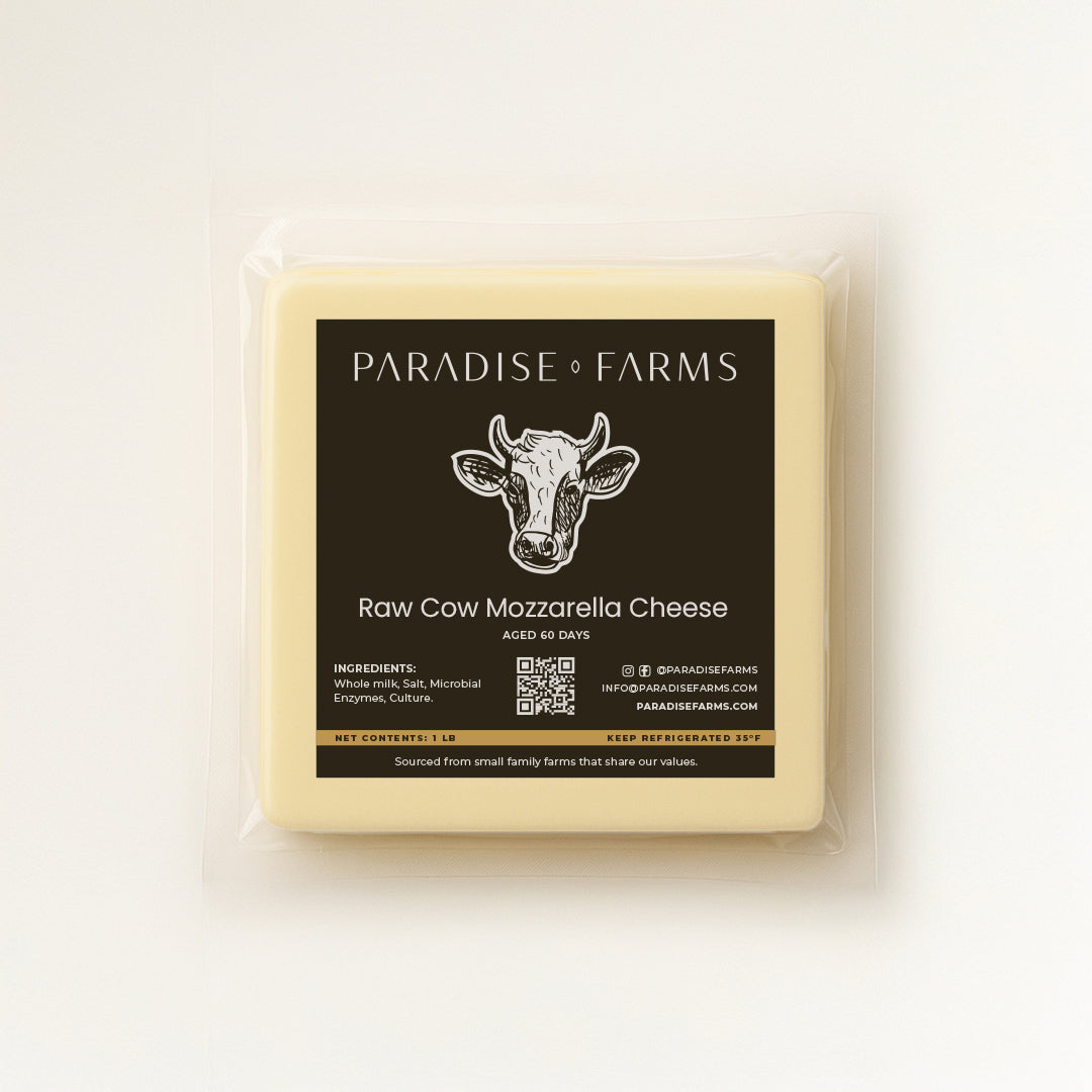 Raw Cow Mozzarella Cheese (1 lb)