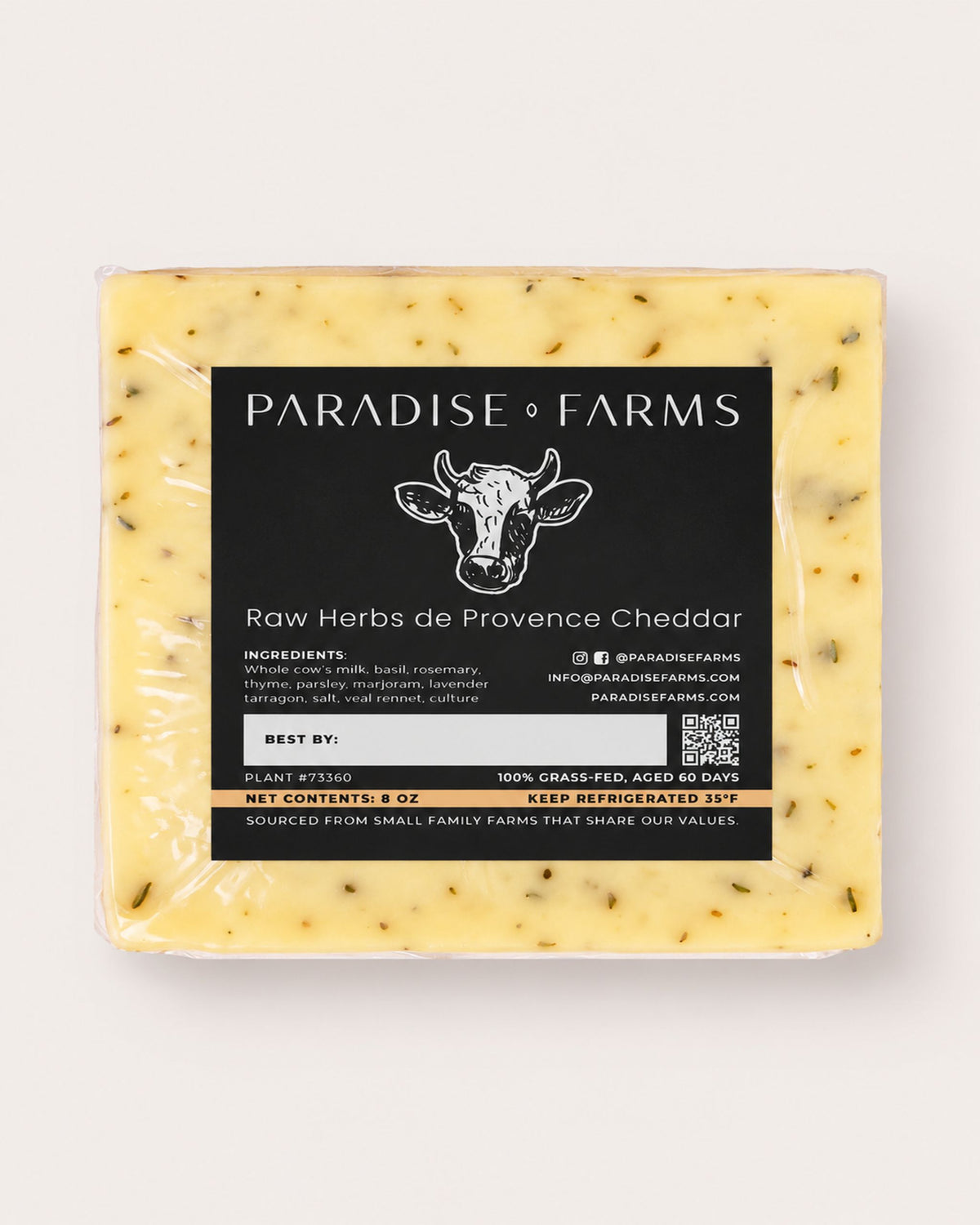 Raw Herbs De Provence Cheddar Cheese – 8 oz