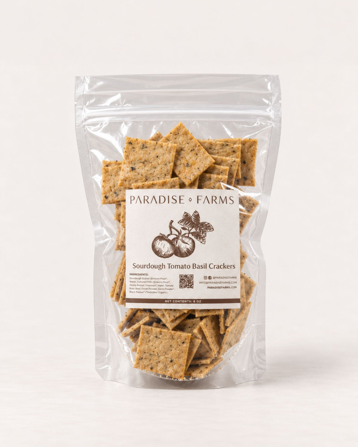 Sourdough Tomato Basil Crackers