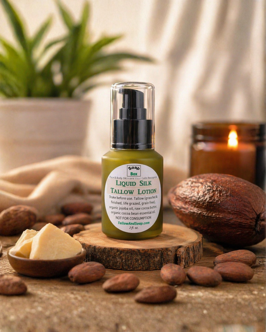 Cocoa Liquid Silk Tallow Lotion – SoapBox