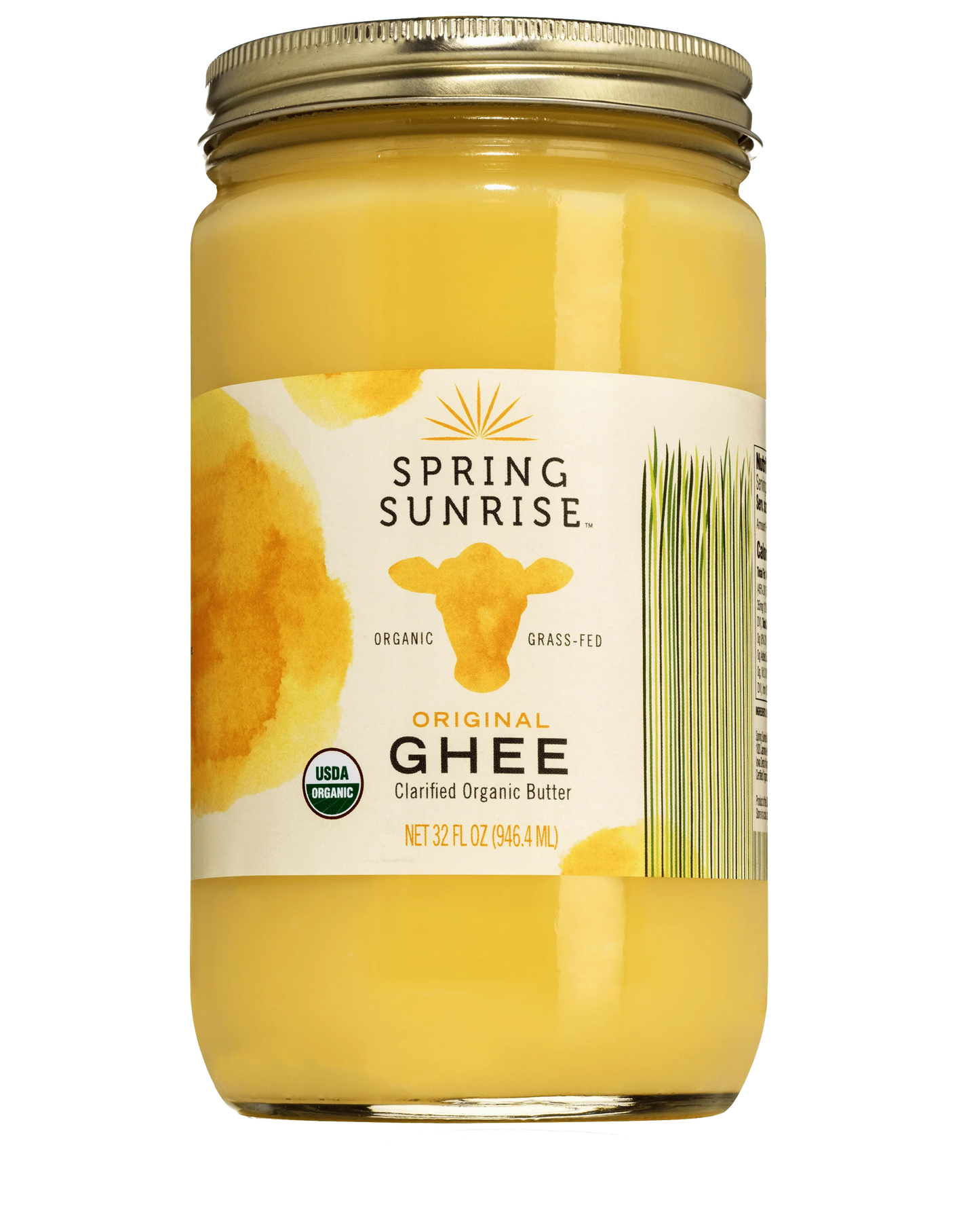 Jar of Spring Sunrise Ghee on a white background