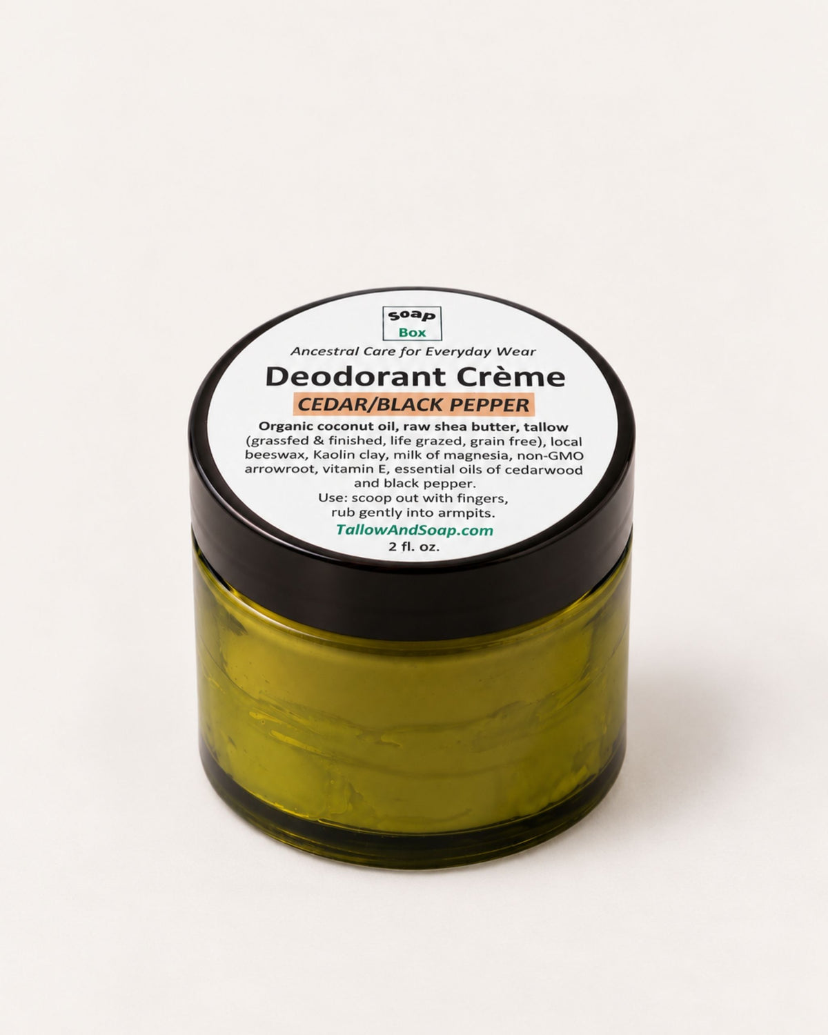 Cedar & Black Pepper Deodorant Cream – SoapBox
