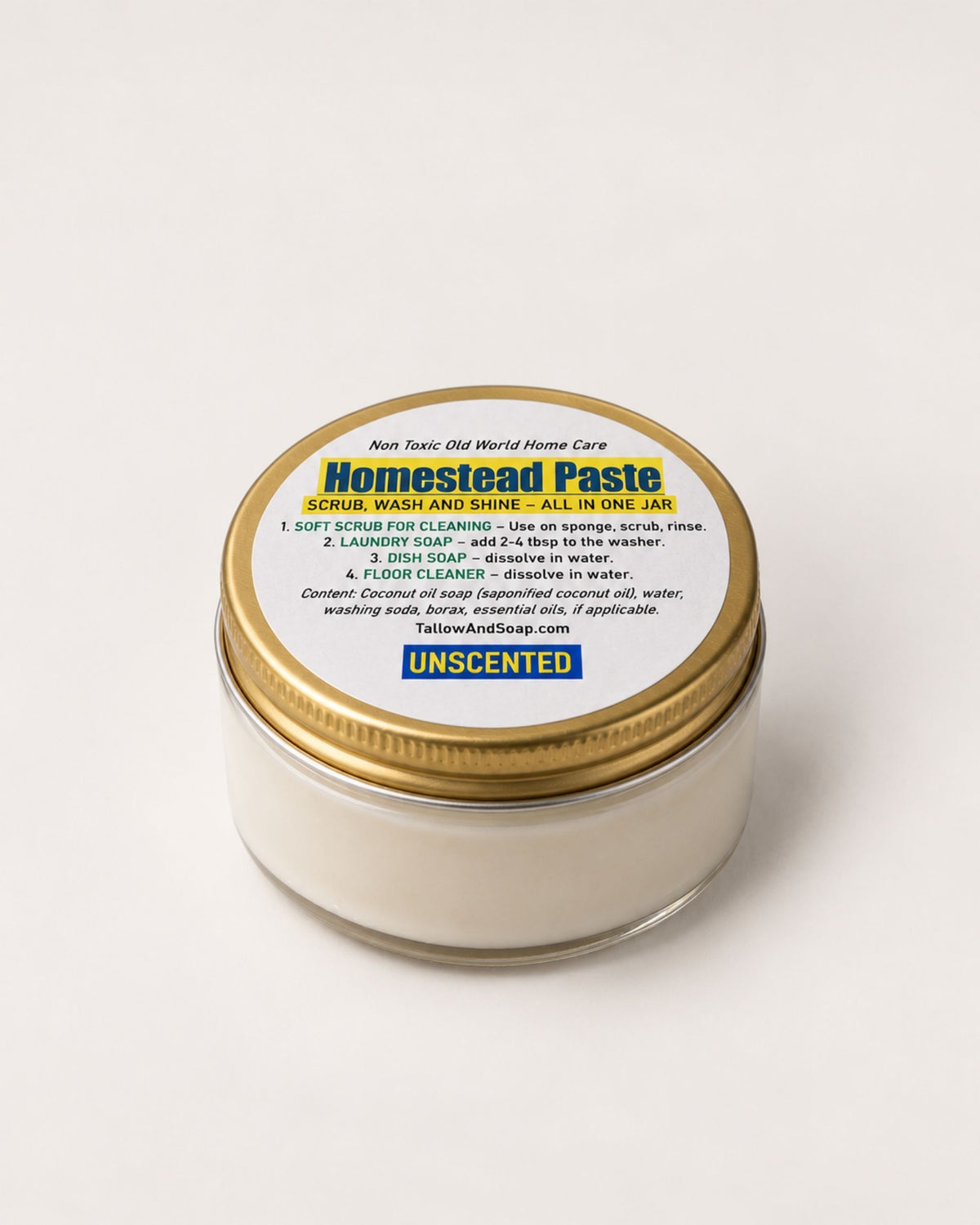 Unscented Homestead Paste – SoapBox