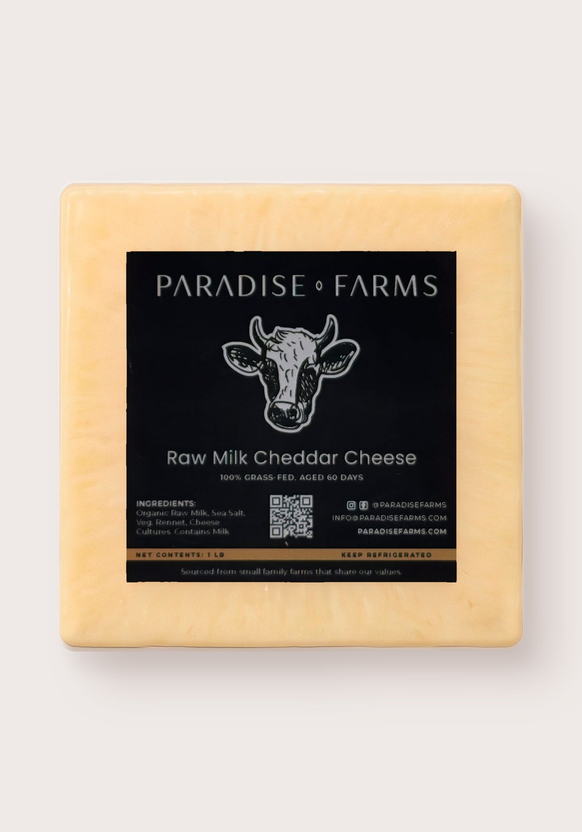 Raw Milk Cheddar Cheese – 1 lb