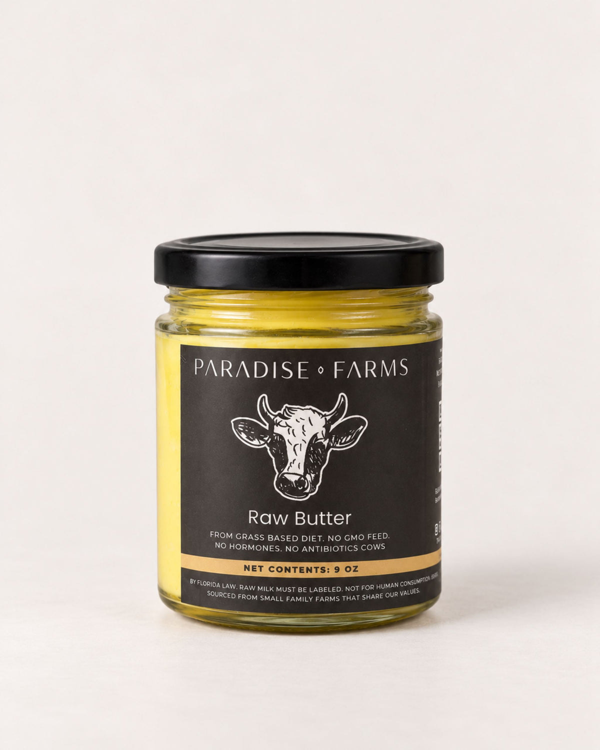 Raw Salted Butter in Glass – 9 oz