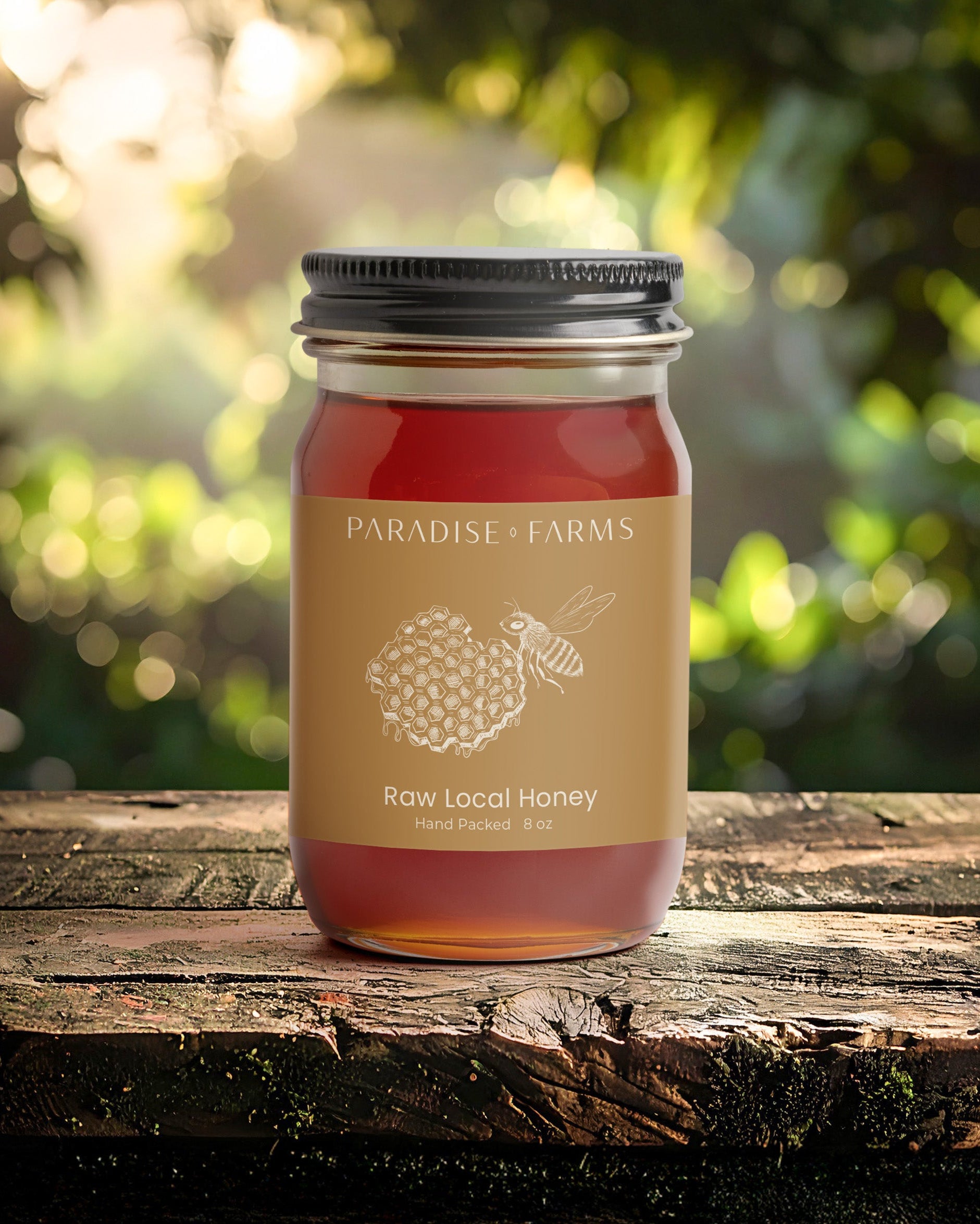 Raw Local Honey (8oz) - Locally Sourced Honey Safe To Consume