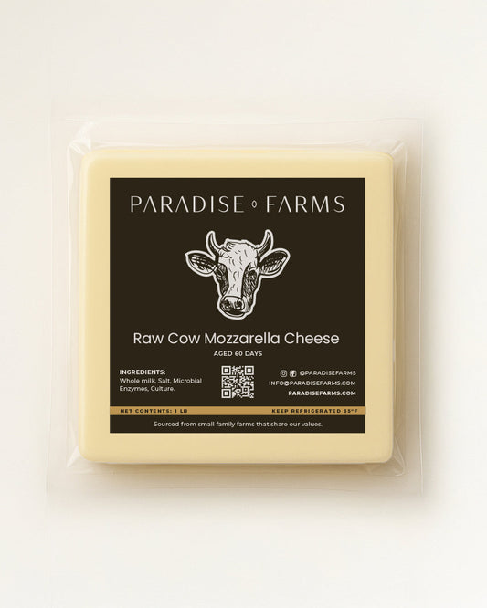 Raw Cow Mozzarella Cheese – 8 oz