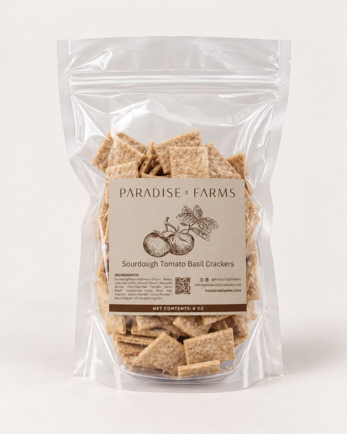 Sourdough Tomato Basil Crackers