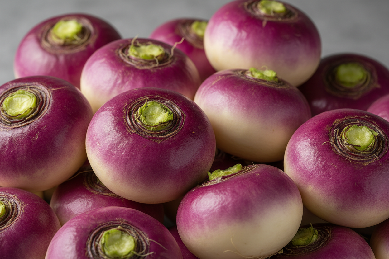 please generate an image for Aji Kogana Turnip that fills the frame, shows the color and texture