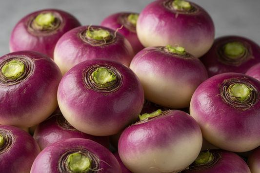 please generate an image for Aji Kogana Turnip that fills the frame, shows the color and texture
